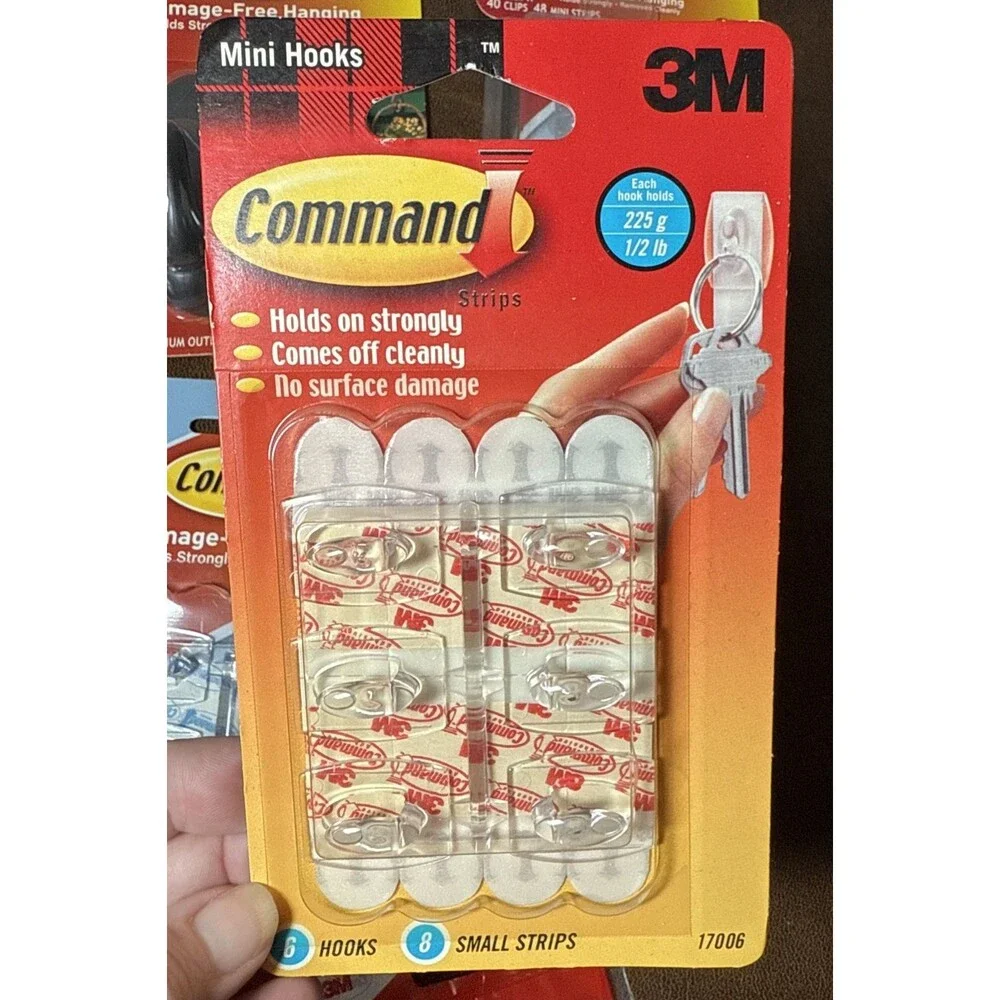 3M Command Hanging Hooks & Strips Assorted Variety 9 Packs Total
